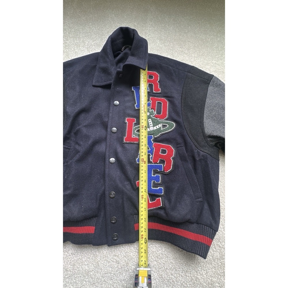 Vivienne Westwood RED LABEL Wool Varsity Jacket Orb Navy Gray New No Tags - Picture 11 of 13